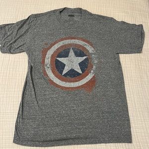 Men’s Gray Captain America T Shirt